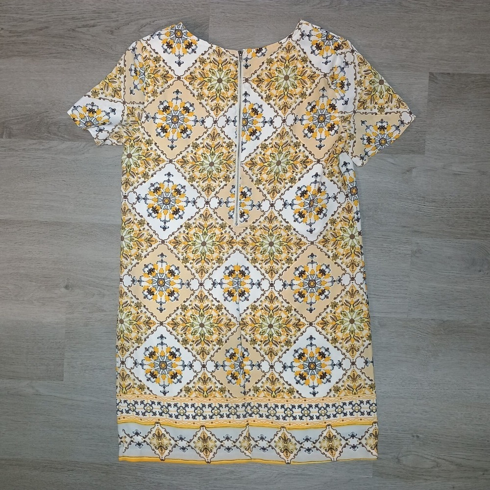 Lulu's Yellow Short Sleeve Vintage Retro Hippie Vibe Mini Sheath Dress Xs - Picture 6 of 7